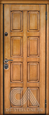 Металлическая дверь Турин вуд для квартиры вид снаружи