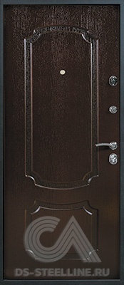 Металлическая дверь Триумф вуд для квартиры вид изнутри