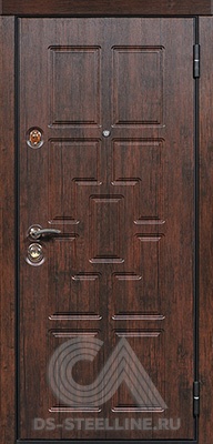 Металлическая дверь Квадро для квартиры вид снаружи